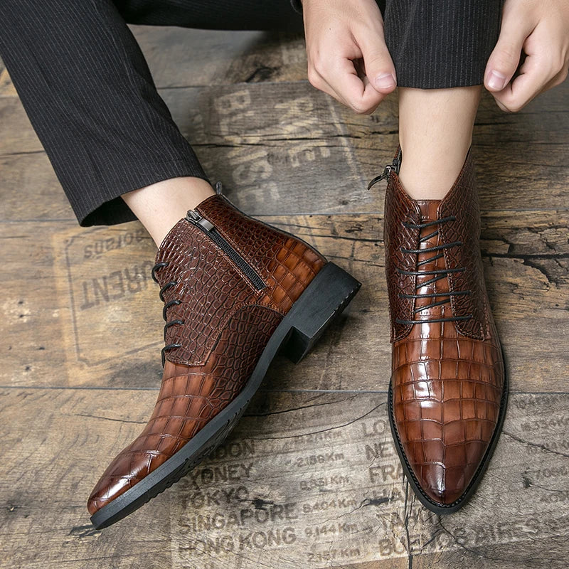 Viktor | Crocodile Leather Boots