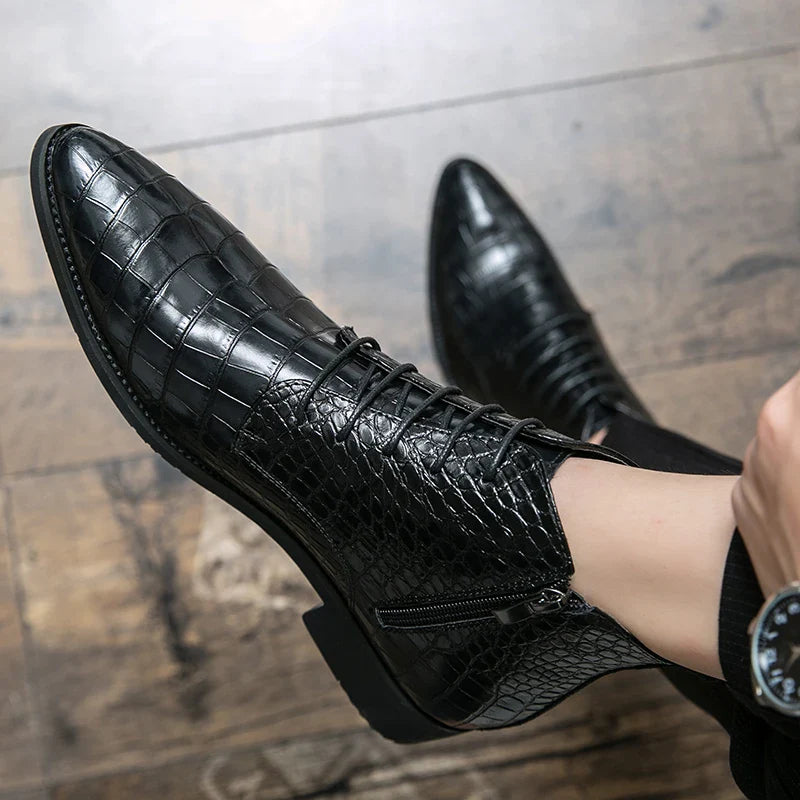 Viktor | Crocodile Leather Boots