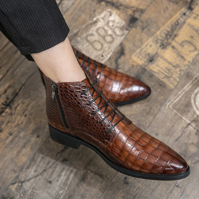 Viktor | Crocodile Leather Boots